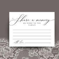 Funeral Service, Share a memory Memorial Card