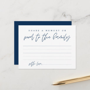 Funeral Service, Share a memory, Word Family Card