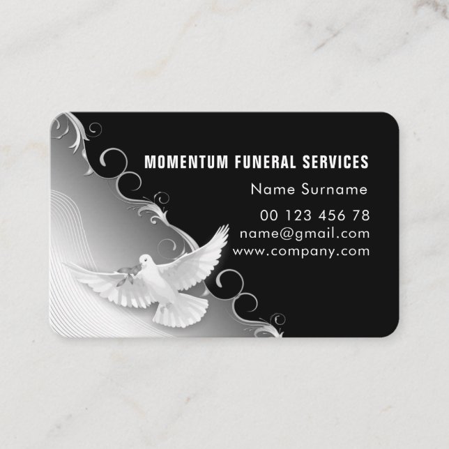 Funeral services business card (Front)