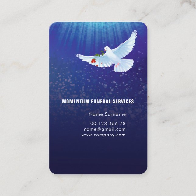 Funeral services, business card design (Front)