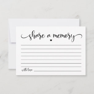 Funeral Share a Memory Card Memorial Memory card