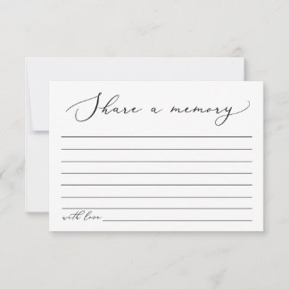 Funeral Share a Memory Card Memorial Memory card