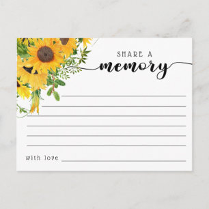 Funeral Share a Memory Condolences Card