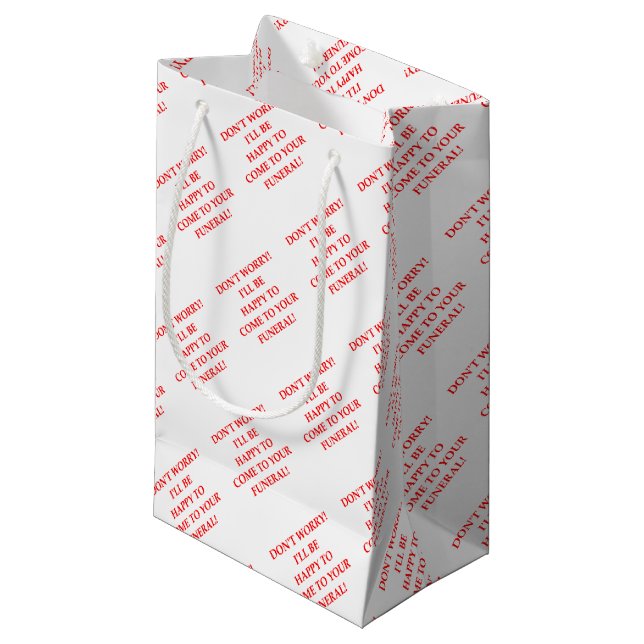 FUNERAL SMALL GIFT BAG (Front Angled)