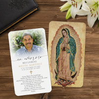 Funeral Spanish Guadalupe Prayer Sympathy Cards