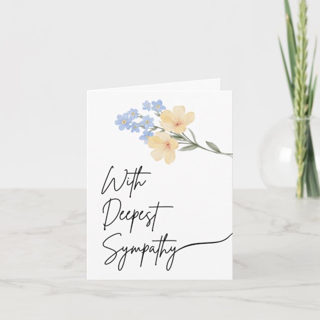 Funeral Sympathy card - With Deepest Sympathy   (Front)