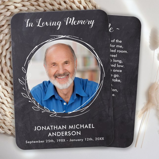 Funeral Sympathy Memorial Prayer Card with Photo (Creator Uploaded)