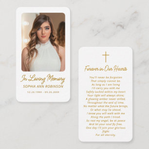 Funeral Sympathy Memorial Prayer Remembrance Cards
