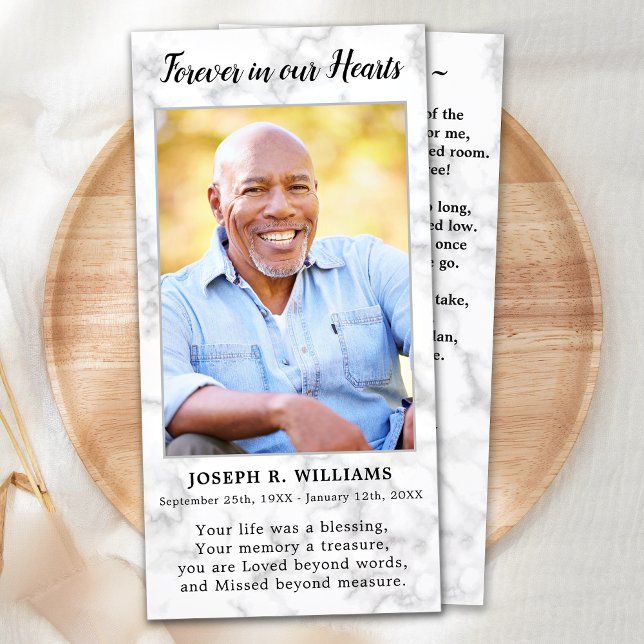 Funeral Sympathy Photo Memorial Prayer Bookmark (Creator Uploaded)