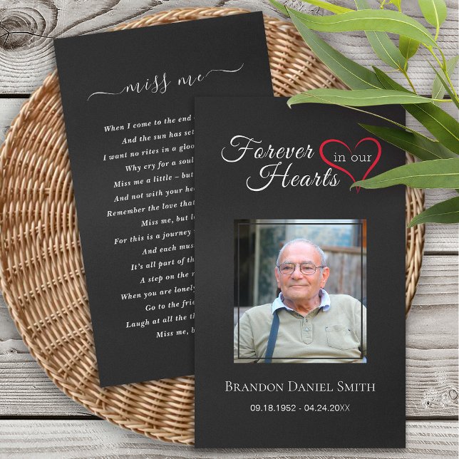 Funeral Sympathy Photo Memorial Prayer Card (Creator Uploaded)