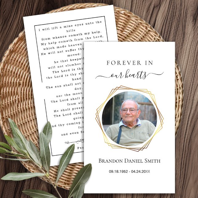 Funeral Sympathy Photo Memorial Prayer Card (Creator Uploaded)