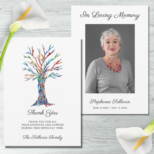 Funeral Sympathy Thank You Photo Card (Creator Uploaded)