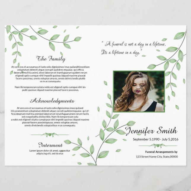 Funeral Template (Front)