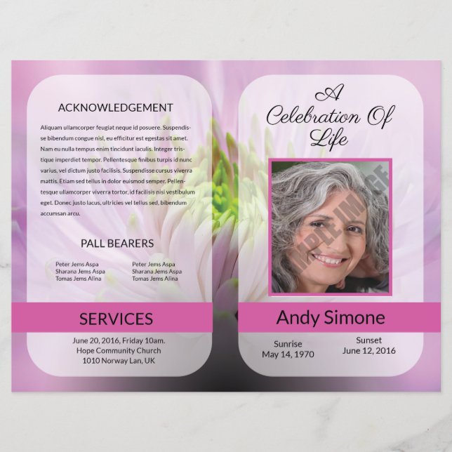 Funeral Template (Front)