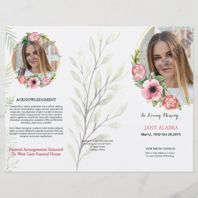Funeral Template (Front)