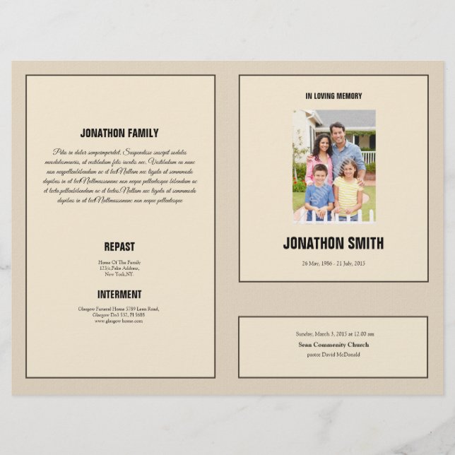 Funeral Template Brochure (Front)