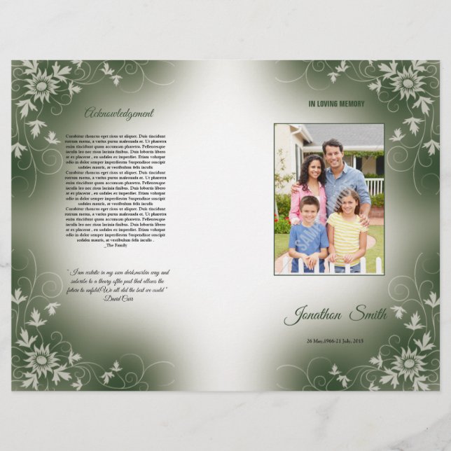 Funeral Template Brochure (Front)