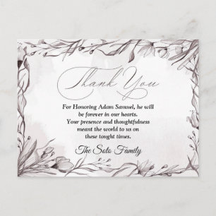 Funeral Thank You Card