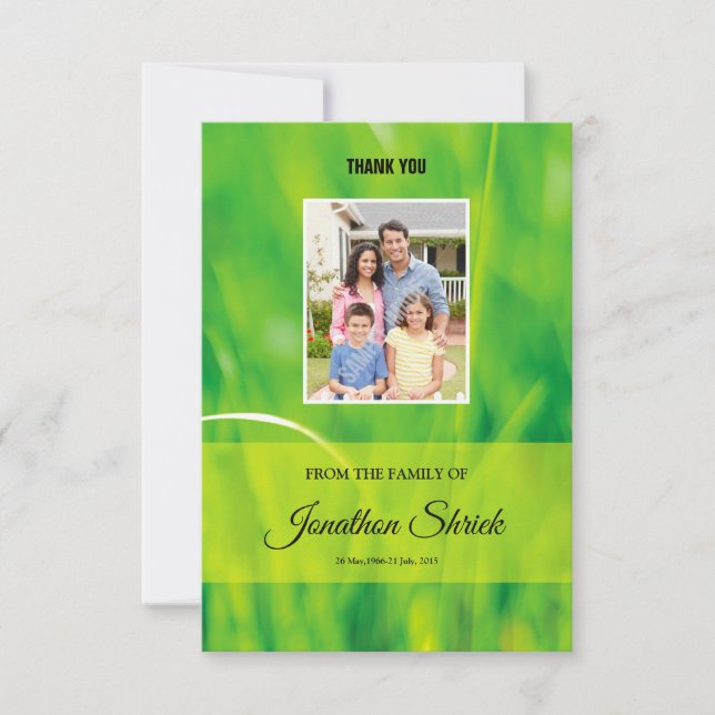 Funeral Thank You Card (Front)