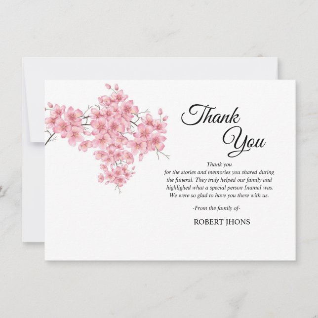 Funeral Thank You Card (Front)