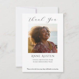 Funeral Thank You Card 
