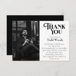Funeral Thank You Card, Sympathy Thank You Card