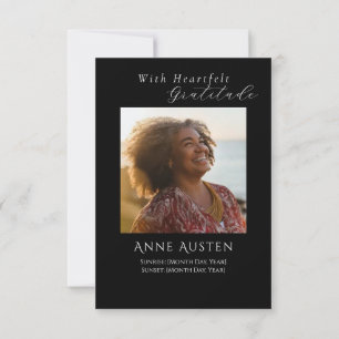 Funeral Thank You Card – With Gratitude