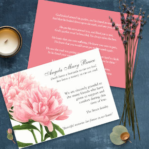 Funeral Thank You Cards   Antique Peonies 1