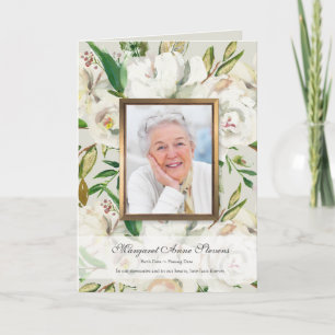 Funeral Thank You Cards   Antique White Rose