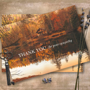 Funeral Thank You Cards   Autumn Lake