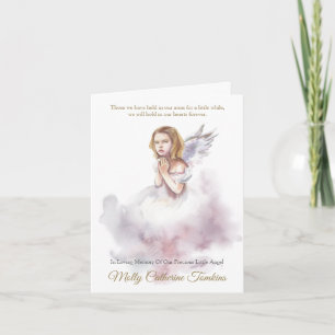 Funeral Thank You Cards   Beautiful Angel 1