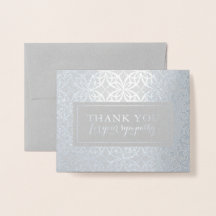 Funeral Thank You Cards | Beautiful Foil Pattern