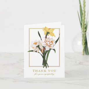 Funeral Thank You Cards   Double Daffodils