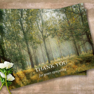 Funeral Thank You Cards   Forest Light