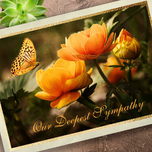 Funeral Thank You Cards   Heartfelt Butterfly