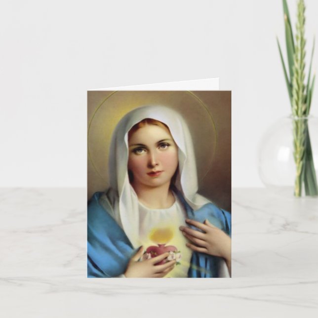 Funeral Thank You Cards | Italian Mary 01 (Front)
