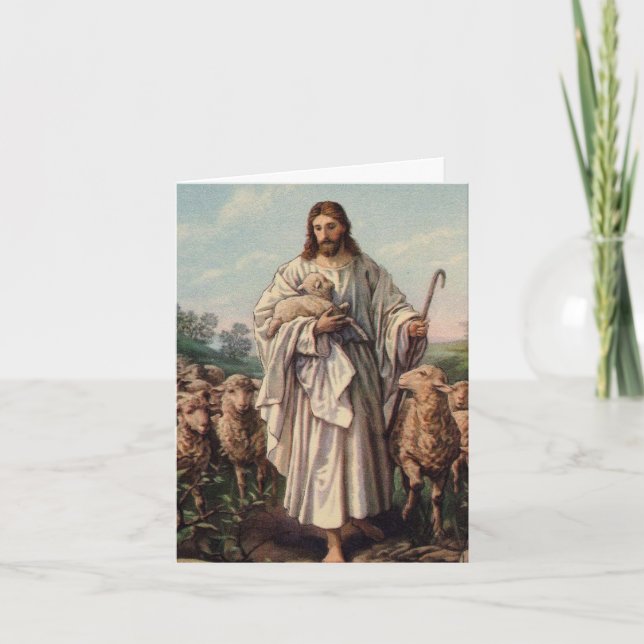 Funeral Thank You Cards | Jesus Good Shepherd 6 (Front)