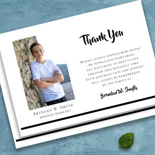 Funeral Thank You Cards   Modern Style