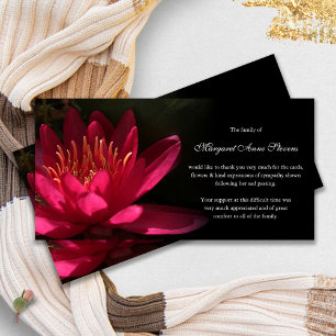 Funeral Thank You Cards   Pink Waterlily