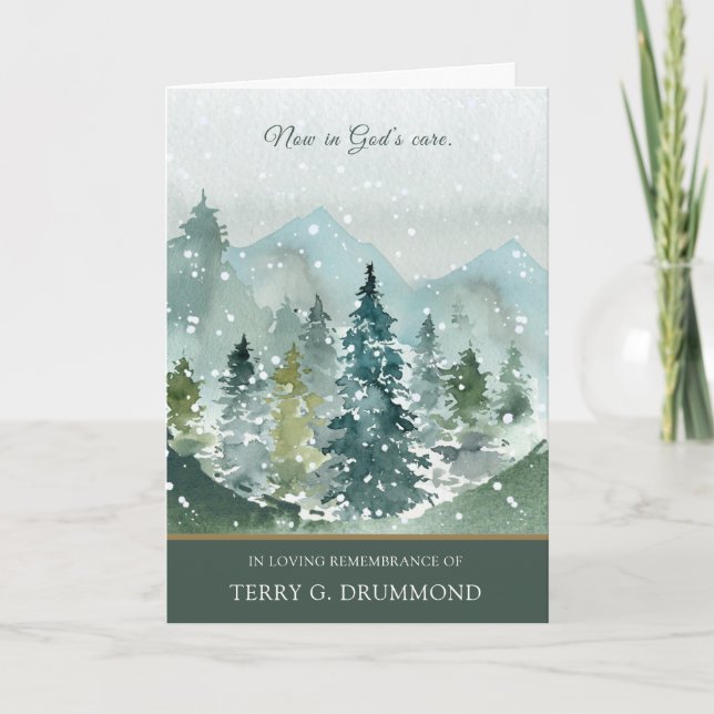 Funeral Thank You Cards | Spruce Forest (Front)