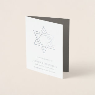 Funeral Thank You Cards   Star of David 3