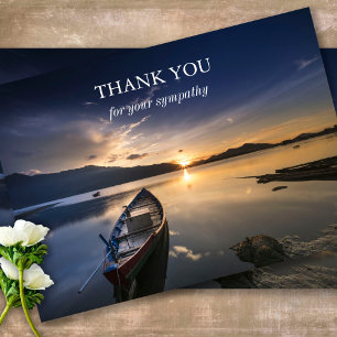 Funeral Thank You Cards   Sunset & Boat