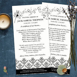 Funeral Thank You Cards Symphony of Our Hearts