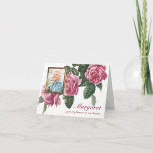 Funeral Thank You Cards Tea Rose & Photo