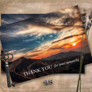 Funeral Thank You Cards   Utah Sunset
