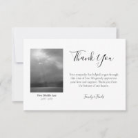 Funeral Thank You Cards w/ Custom Photo
