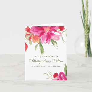 Funeral Thank You Cards   Watercolor Florals 5