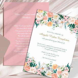 Funeral Thank You Cards   Watercolour Roses