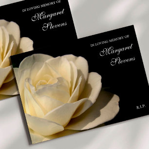 Funeral Thank You Cards   White Rose