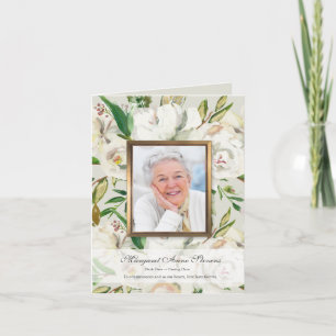 Funeral Thank You Cards White Rose
